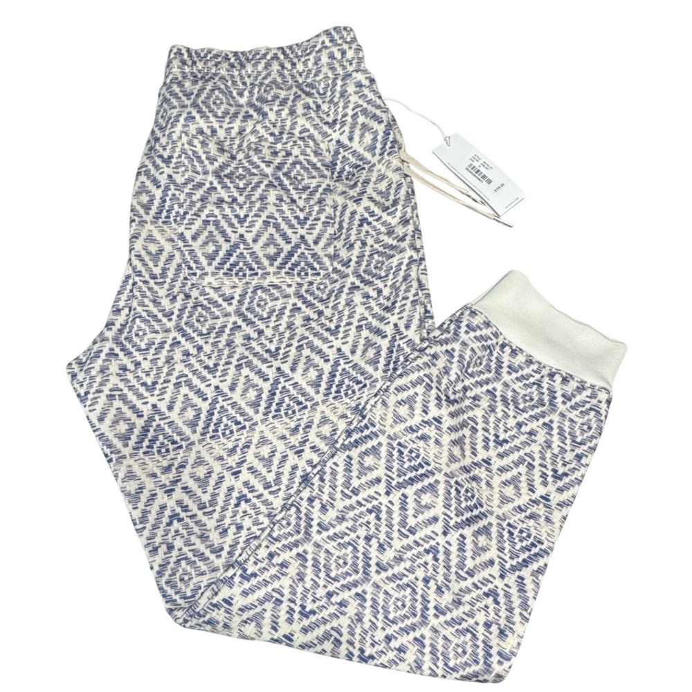 AG Adriano Goldschmied Joggers Mens XL Blue Geometric Cotton Knit NWT Pants
